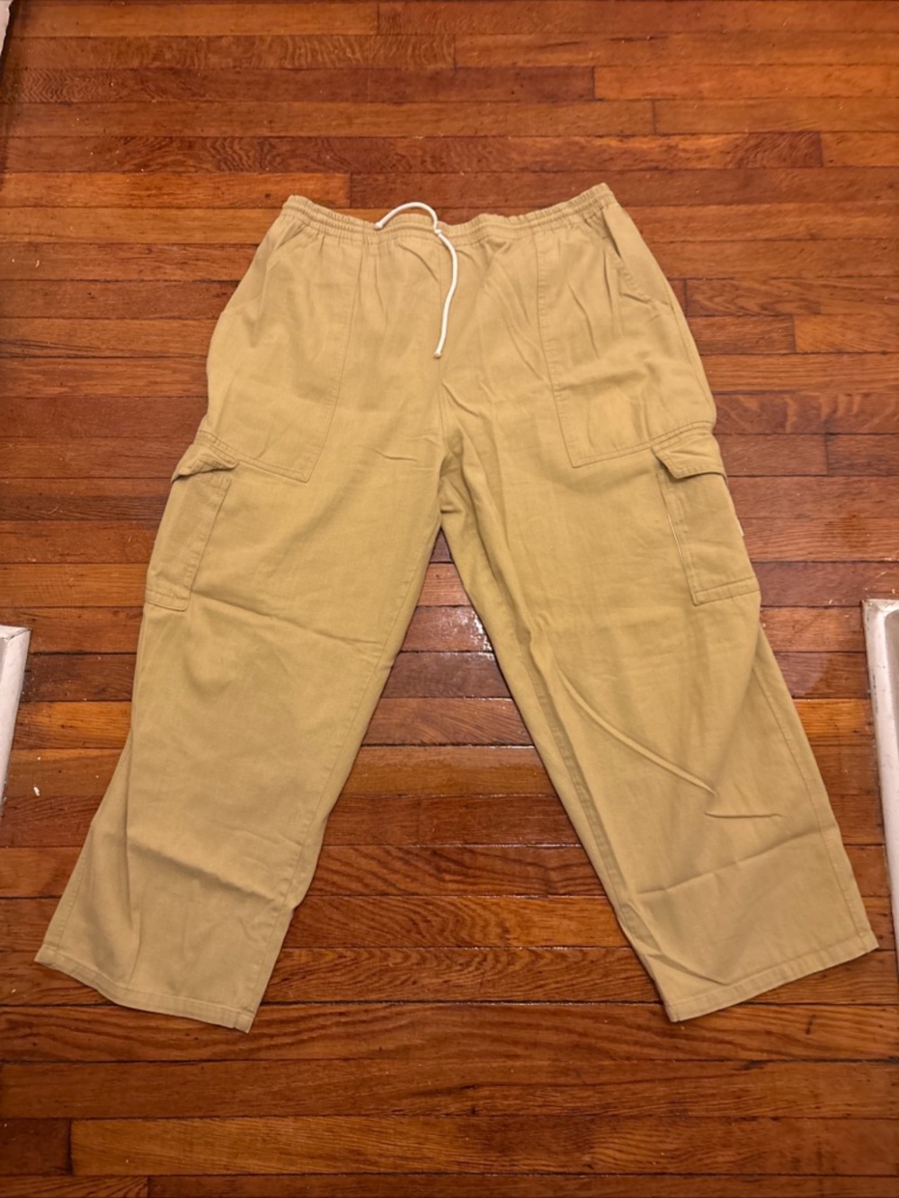 Men's vintage Cargo Capri Drawstring Pants size XL